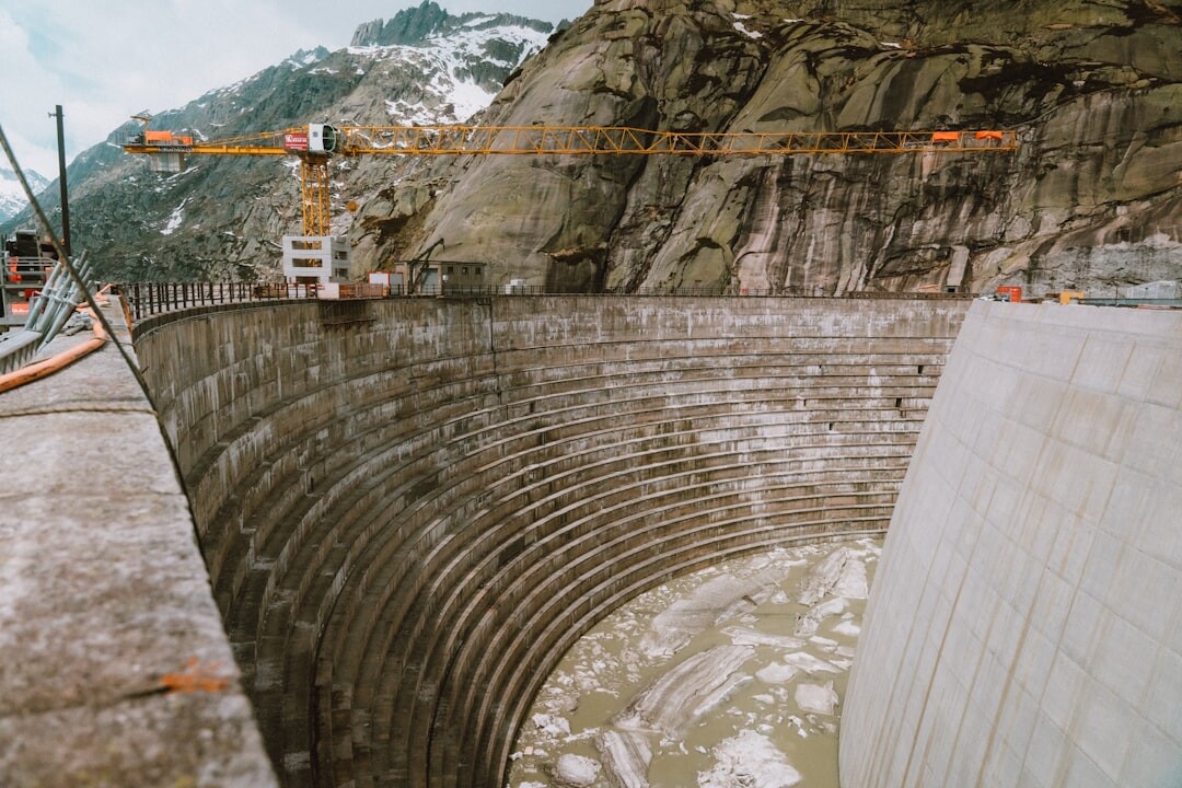 engineer inspecting dam