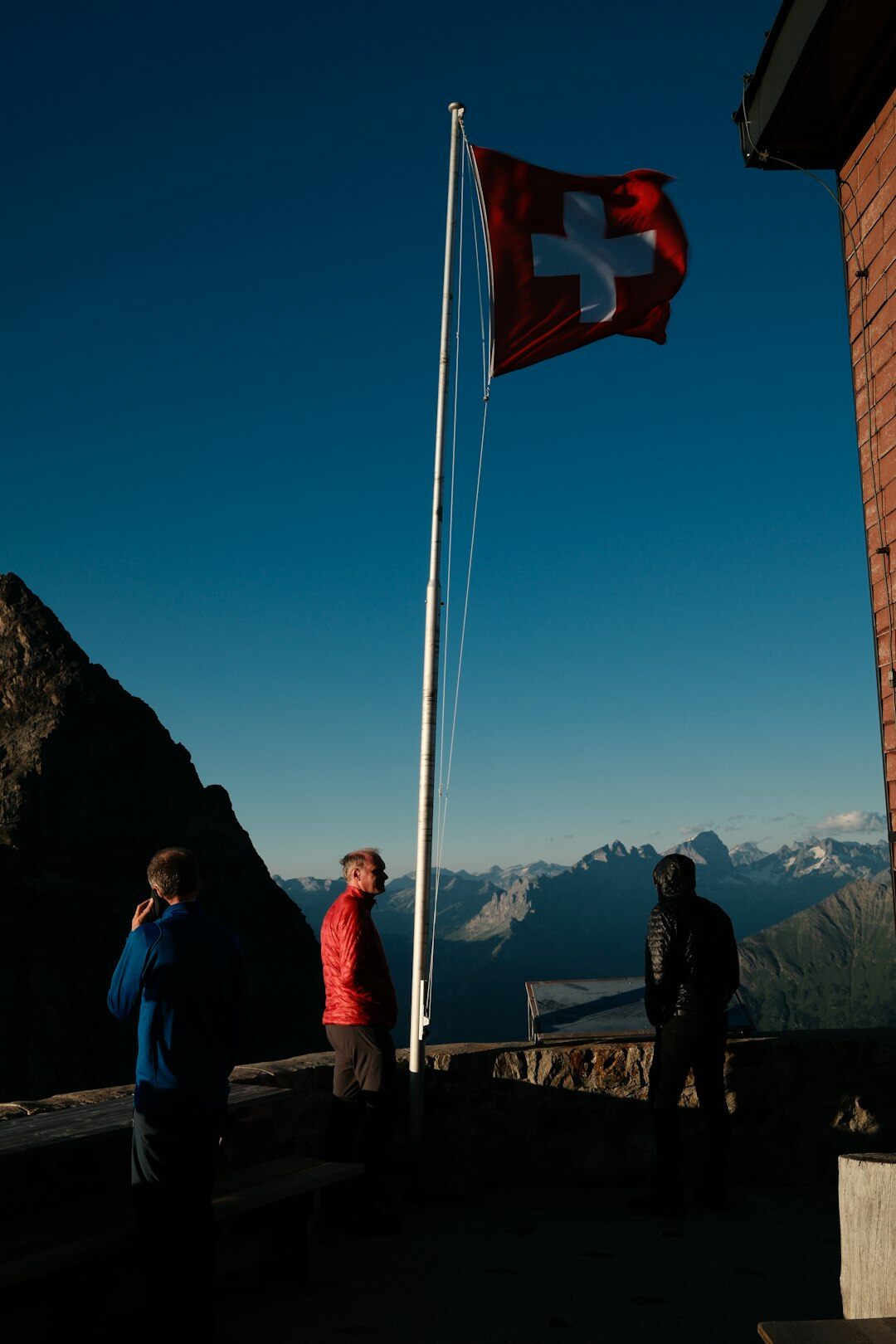 swiss flag waving