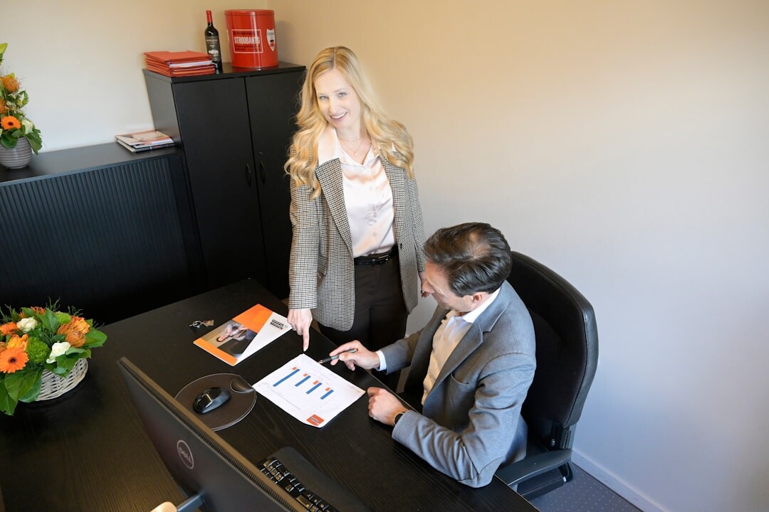 swiss banker at desk