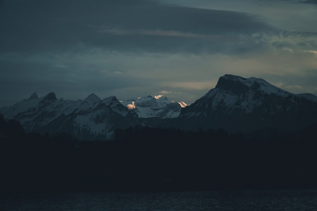 swiss lake sunset